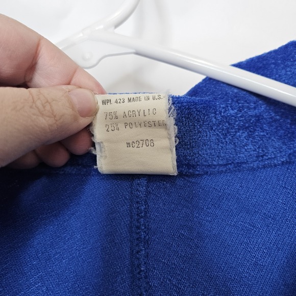 Levi's 1980's Vintage National Sports Festival Terry Track Jacket Blue Medium - Picture 5 of 8